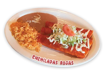 ENCHILADAS ROJAS O VERDES - $12.00
